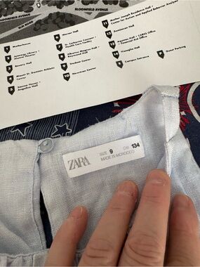Zara girl linen dress.